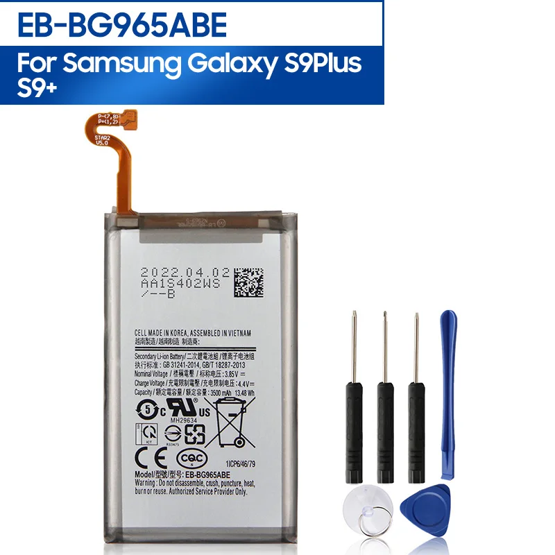 

Original Replacement Phone Battery EB-BG965ABE For Samsung GALAXY S9 Plus G9650 S9+ G965F Rechargeable Battery 3500mAh