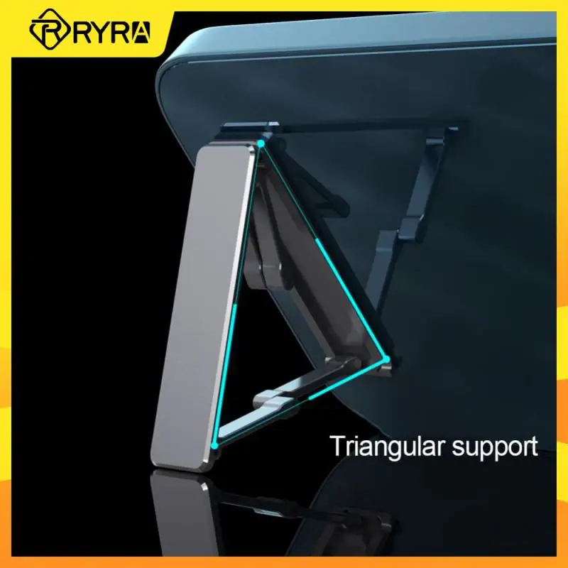 

RYRA Mini Metal Mobile Phone Holder Stand Aluminum Alloy Invisible Portable Stand Universal Folding Bracket Desktop Phone Holder