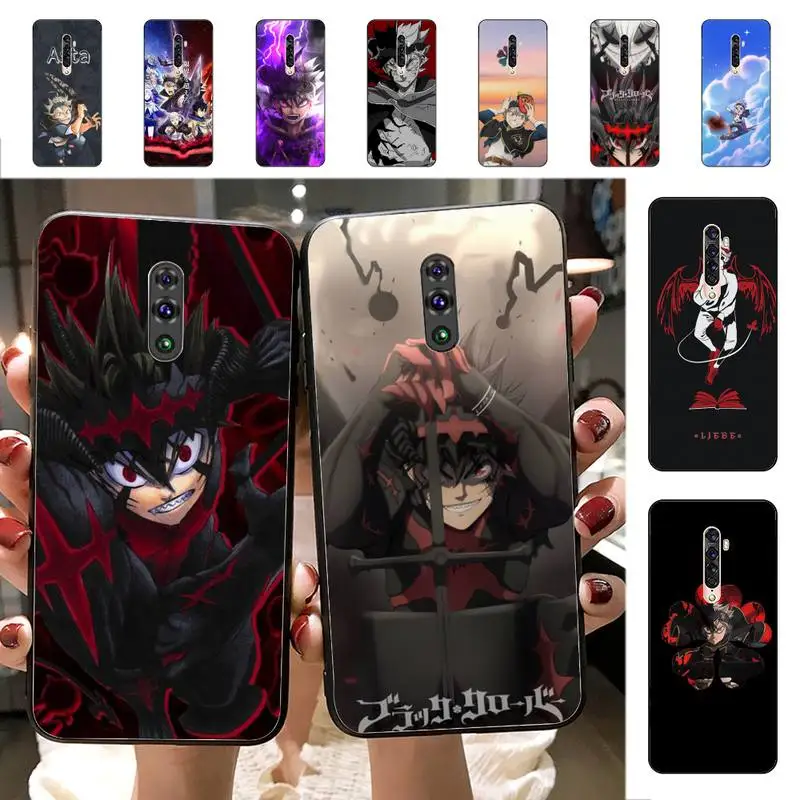 

YNDFCNB Black Clover Anime Asta Phone Case for Vivo Y91C Y11 17 19 17 67 81 Oppo A9 2020 Realme c3