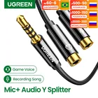 Аудиокабель-разветвитель Ugreen, 3,5 мм, 3,5 мм, 1 штекер на 2 гнезда для микрофона