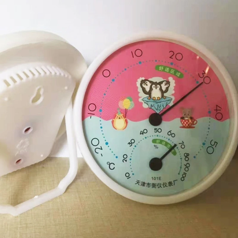 

Dial- Temperature Humidity Detector Meter Gauge for Indoor Baby-Room Tabletop Analog-Thermometer Hygrometer with Bracket