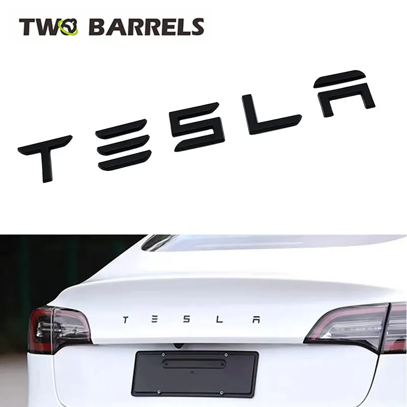 

TESLA Logo Stikers For Tesla Model 3 Y S X 3D Styling Logol Emblem Matte Black Paste Car Tesla Model Y Accessories Auto Tools