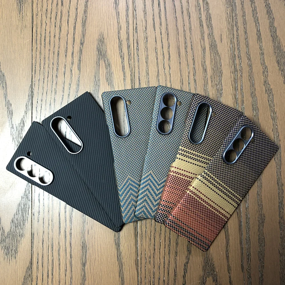 Черный чехол для телефона SAMSUNG Galaxy Z Fold6 складной кевларовый 6 настоящий Арамид