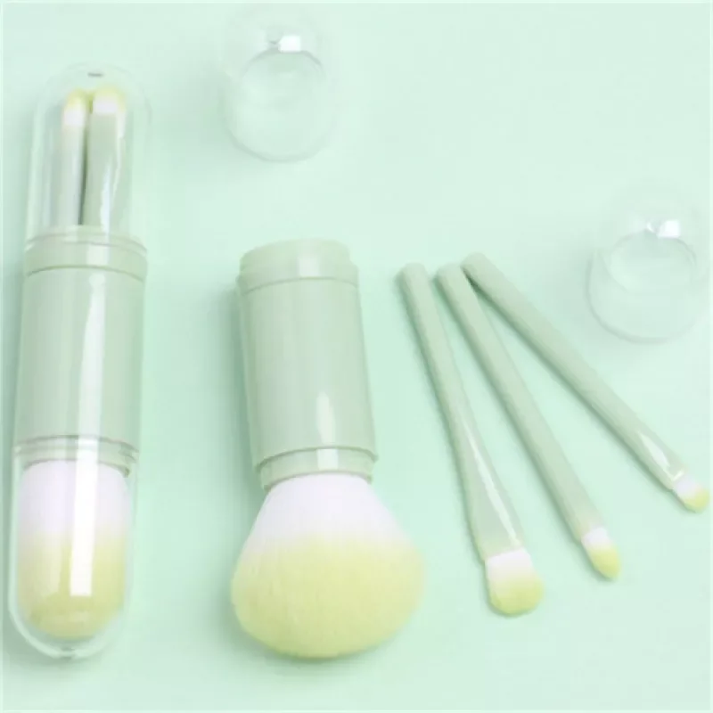

Four in one portable telescopic cosmetic brushes with two endsMultifunctional Portable Makeup Brush Eye Shadow Powder
