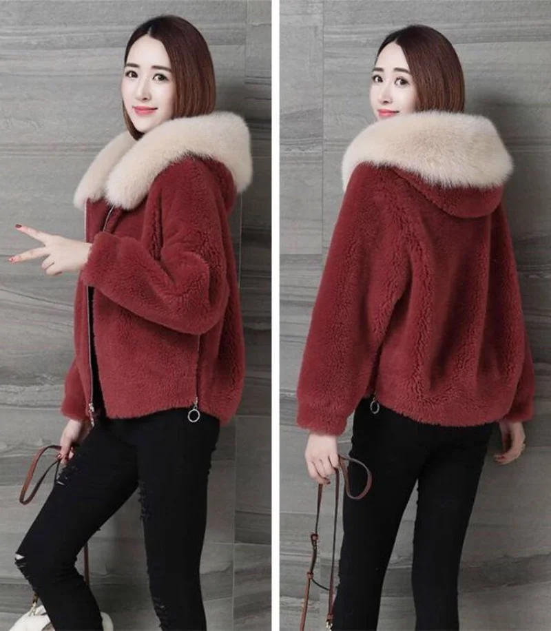 Women Faux Fur Coat Imitation Fox Plush Jacket 2023 Winter Fashion Casual Jacket Women Short Women's Clothing Winter Coat