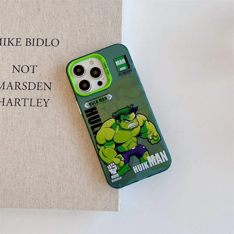 Чехол для телефона Человек-Супергерой с рисунком Халка iPhone 16 15 14 13 12 11 Pro Promax