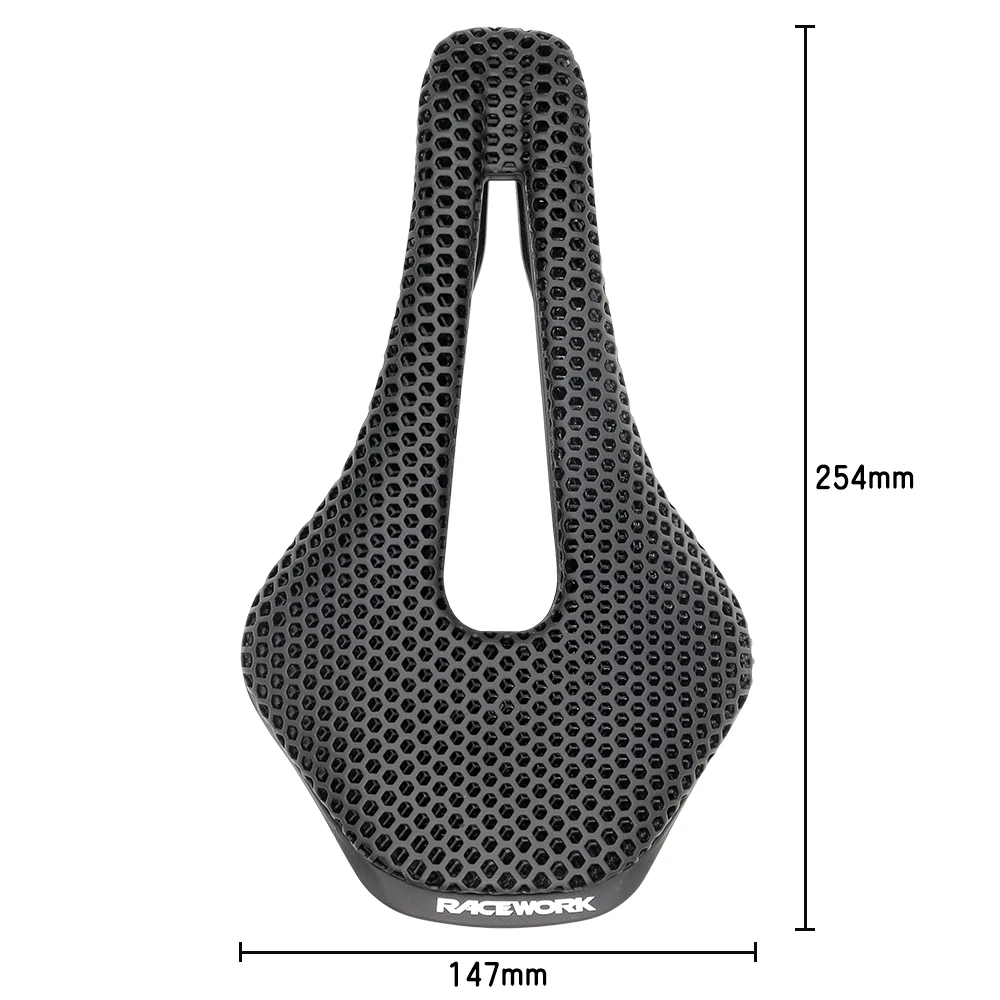 RACEWORK велосипедное седло с 3D принтом сверхлегкое полое углеродное волокно