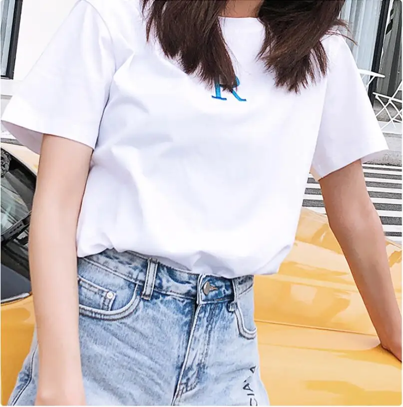 

2023HOTZNG Summer Tshirts Women White T Shirts Female Casual Tee Shirt Femme Short Sleeve Tops Free shipping