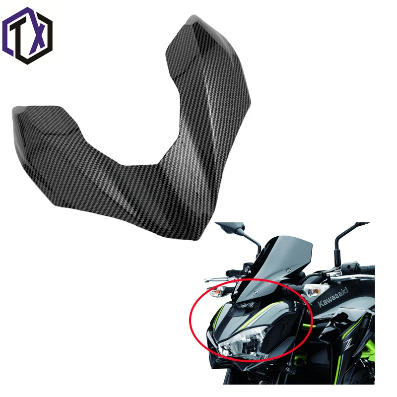 

Motorcycle carbon fiber paint Front Nose Cowl Upper Fairing ABS kit for Kawasaki Z900 ZR900 ABS 2017,2018,2019