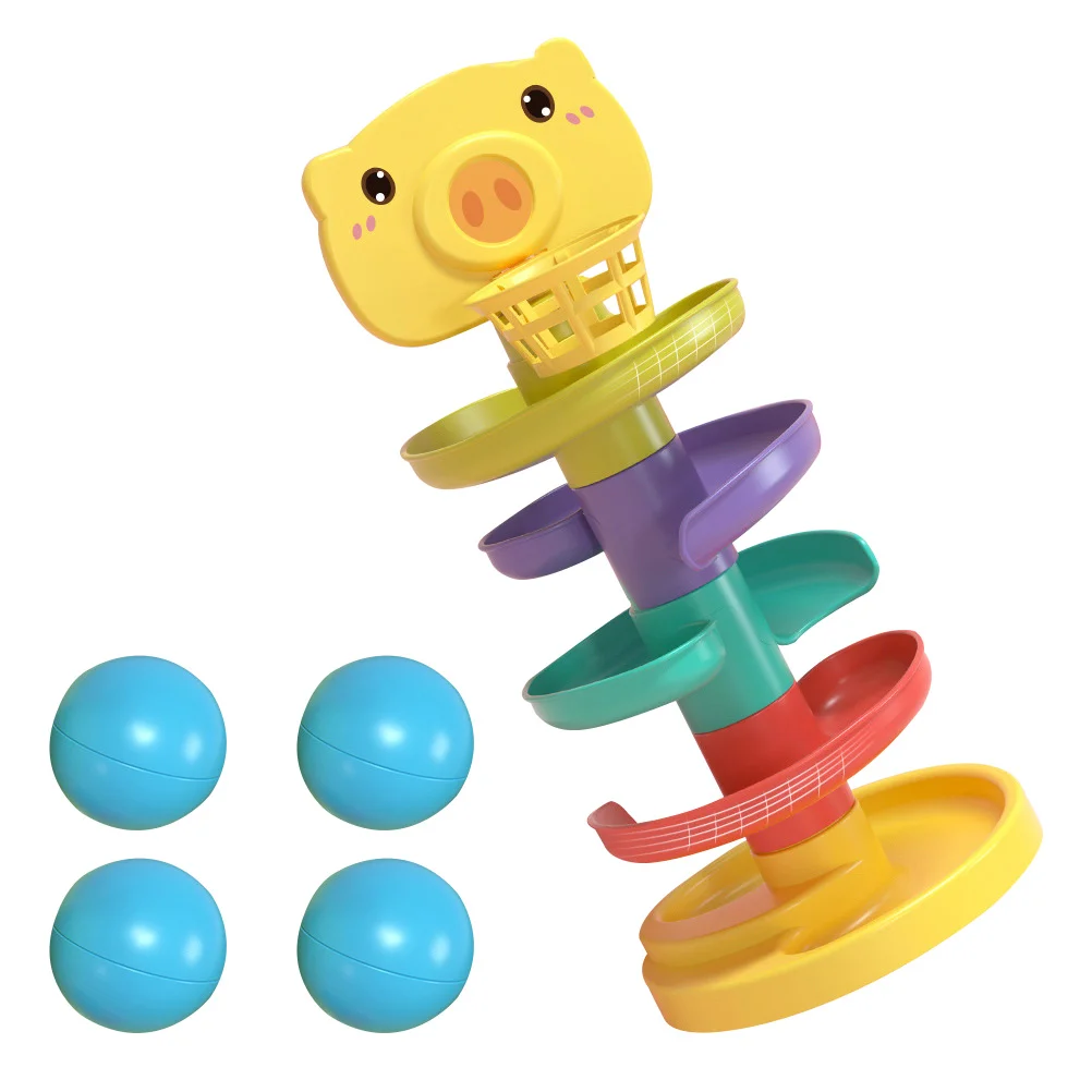 

Drop Toys Tower Toy Roll Kids Educational Ramp Swirling Single Toddlers Kid Super Spiral Layer Child Funny Track Stack