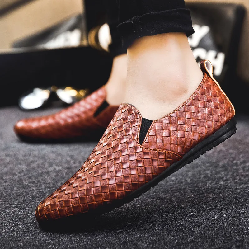 

2023 New Men Casual Shoes Fashion Light Men Loafers Moccasins Breathable Slip on Black Driving Shoes Plus Size Zapatillas Hombre
