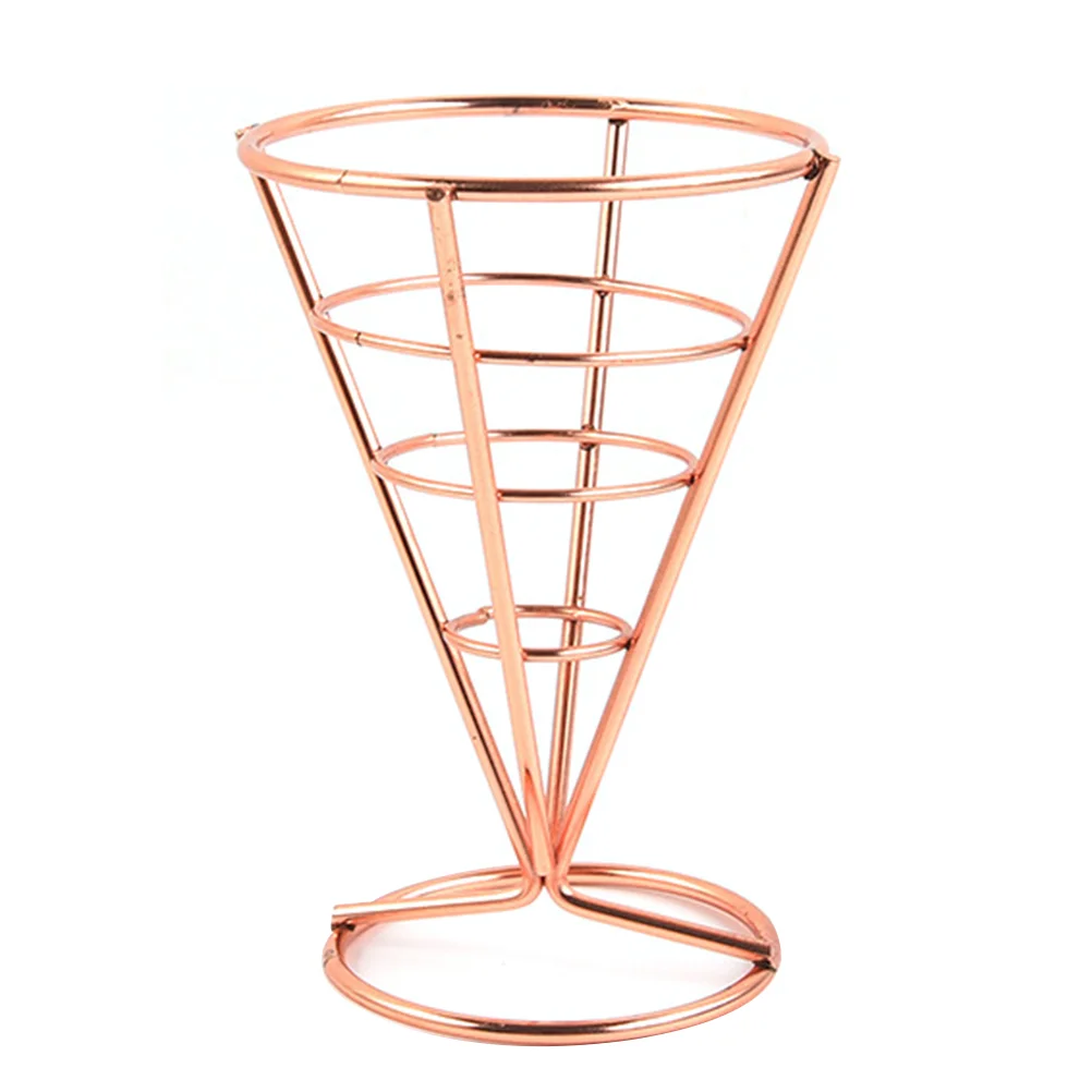 

Snack Basket French Fry Stand Snack Appetizers Serving Stand Cone Basket