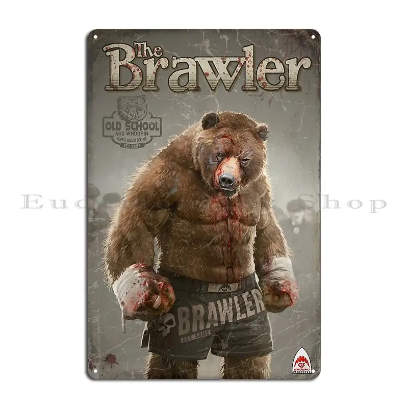Фото Плакат с металлической табличкой Brawler, вечерние, бар, настенный декор, жестяная вывеска для гаража, постер на заказ №2