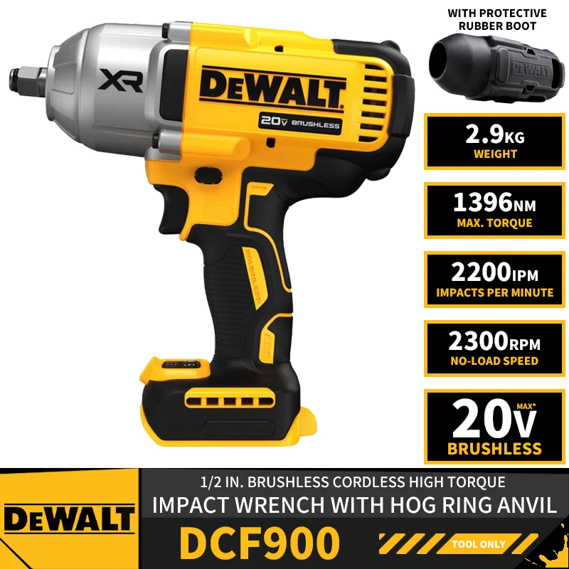 

DEWALT DCF900 дюйма бесщеточный беспроводной гайковерт с высоким крутящим моментом и кольцевой наковальней 20 в литиевые электроинструменты