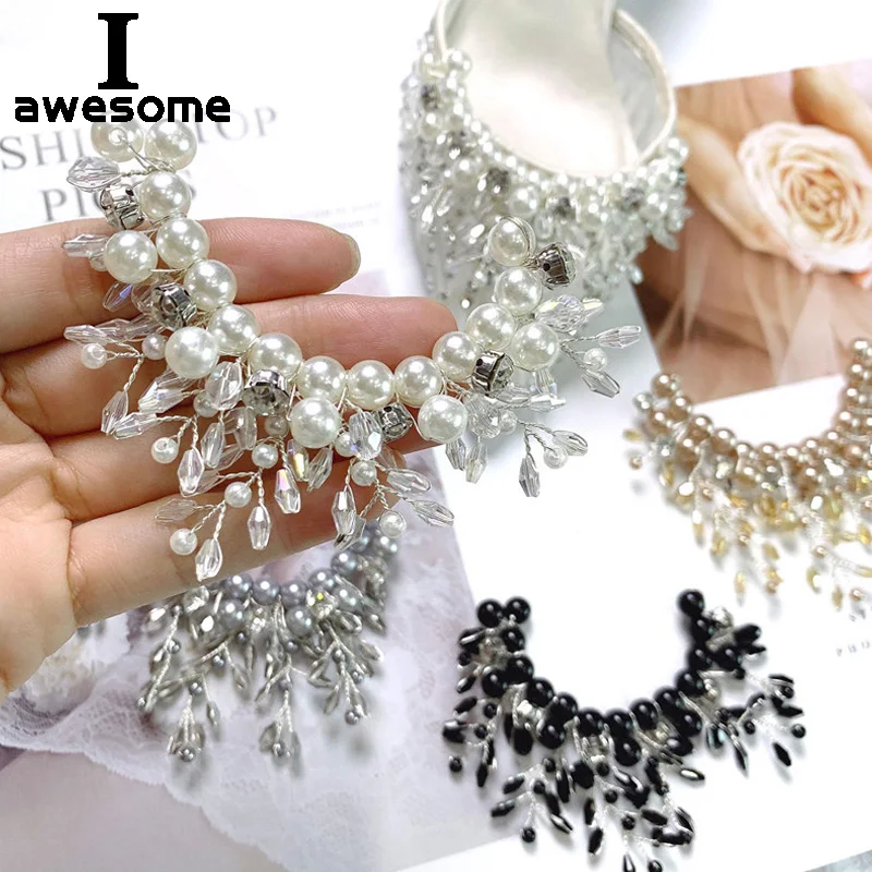 DIY Beautiful Beading Elegant design Bridal Wedding Party Shoes Accessories For high Heels Flats Slipper Shoe Decorations flower