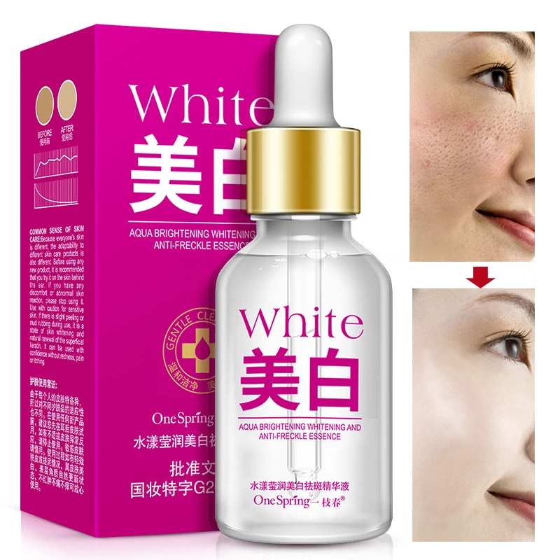 

One Spring Whitening Brightening Essence Anti-Aging Moisturizing Removing Freckle Acne Scar Serum Facial Makeup Skin Care