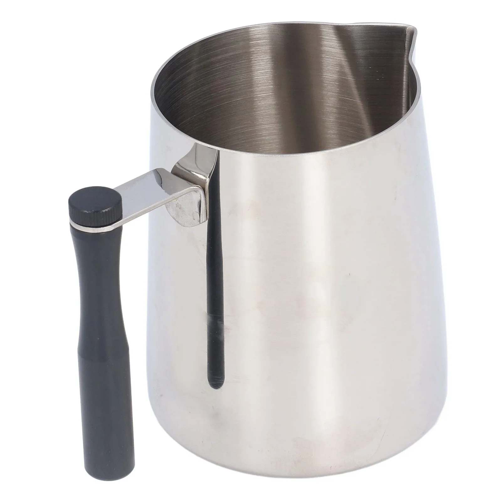 

600ML Stainless Steel Coffee Frothing Pitcher Break Resistance Milk Frothing Cup with Detachable HandleBlack