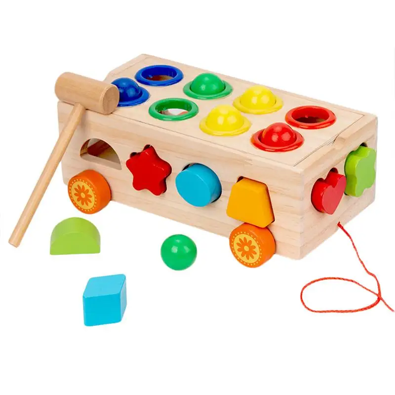 

Wooden Shape Sorter Toy Color Shape Recognition Montessori Early Learning Toys For Toddlers Fine Motor Skills Eyes Hands