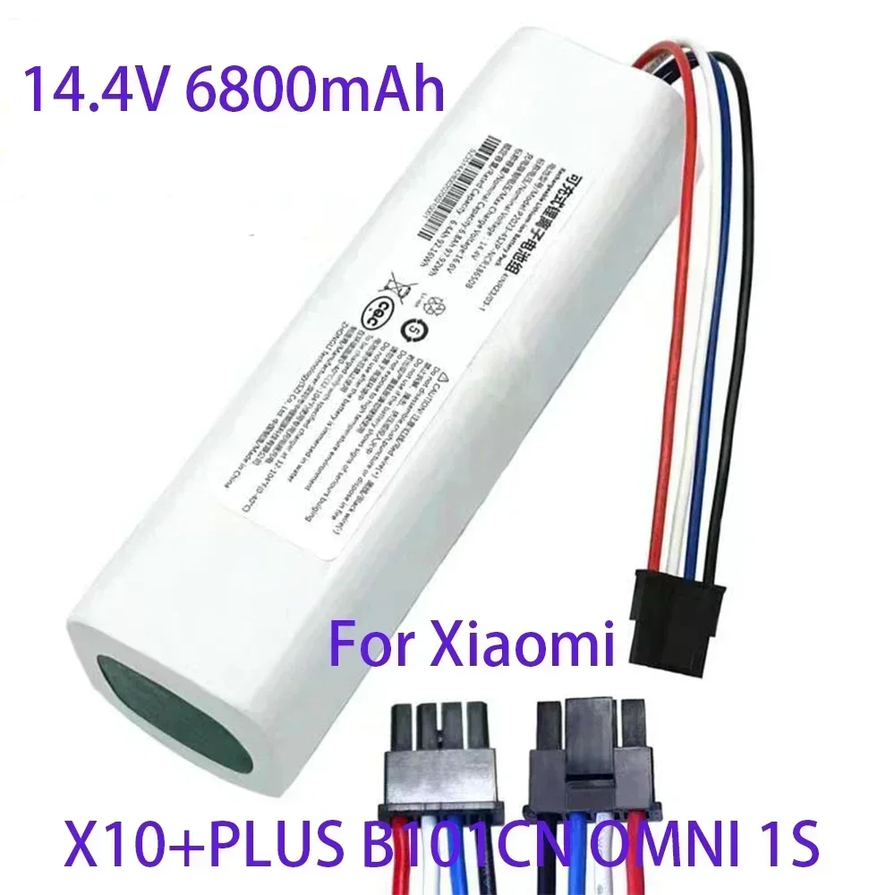 Фото 14,4 В, 6800 мАч, аккумулятор X10 + PLUS B101CN OMNI 1S для Xiaomi Mijia и Dreame F9 D9 L10 Pro Plus S10 S20 X10, робот для подметания и мытья полов №5