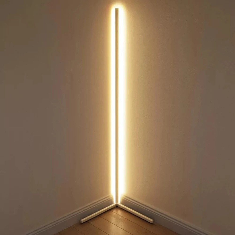 

Modern LED Corner RGBW Floor Lamp Simple LED Rod Floor Lamps for Living Room Bedroom Atmosphere Standing Indoor Light Fixtures