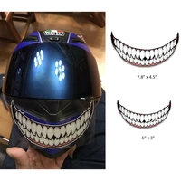 motorcyclist helmet sticker smile teeth decals universal waterproof decoration accessories for motorcycle helmet rider 2022