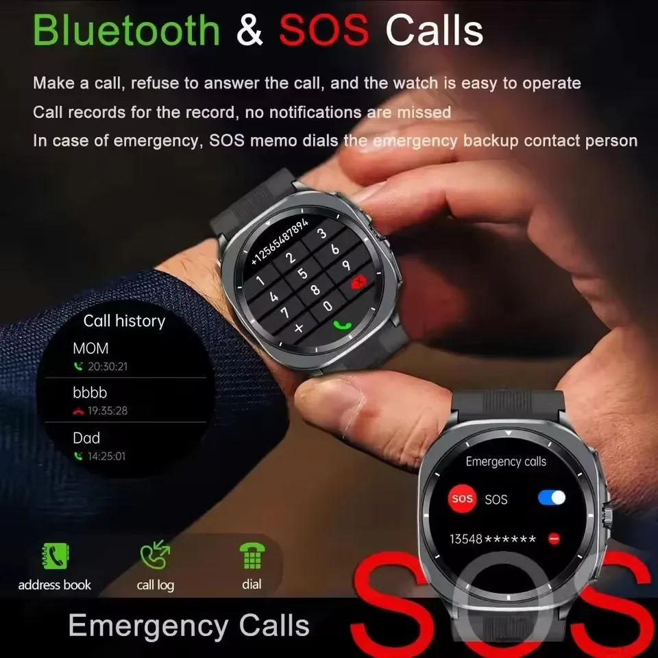 Фото Новые умные часы для треков здоровья, Bluetooth-вызов, NFC, воздушный насос, подушка безопасности, настоящий измеритель артериального давления, умные часы для измерения здоровья, кислорода в крови №4