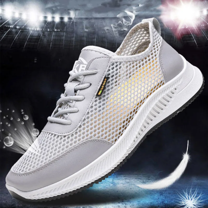 

2022 Summer Men's Shoes Casual Shoes Mesh Shoes Hollow Mesh Breathable Lightweight Sports Shoes Men's Deodorant Shoes Men's