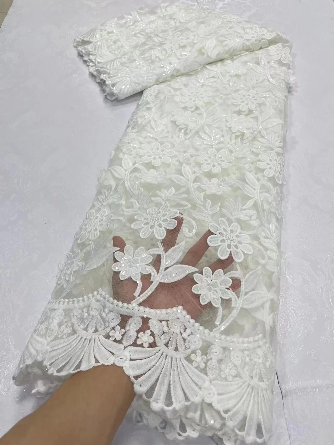 Лидер продаж африканская кружевная ткань с блестками высококачественное