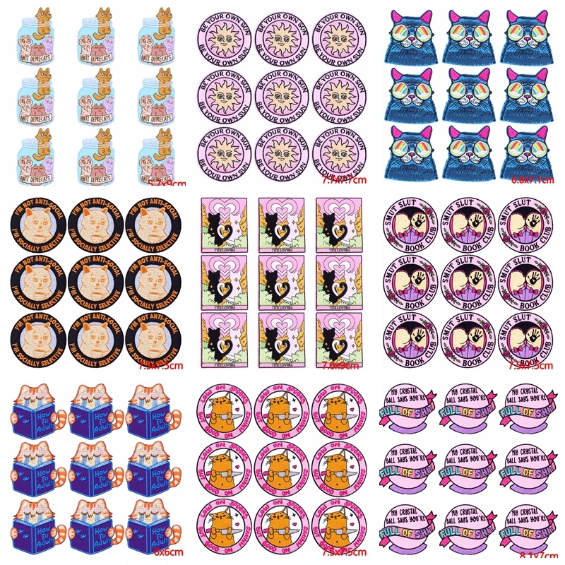 10 шт./партия термоклейкие нашивки с мультяшными животными