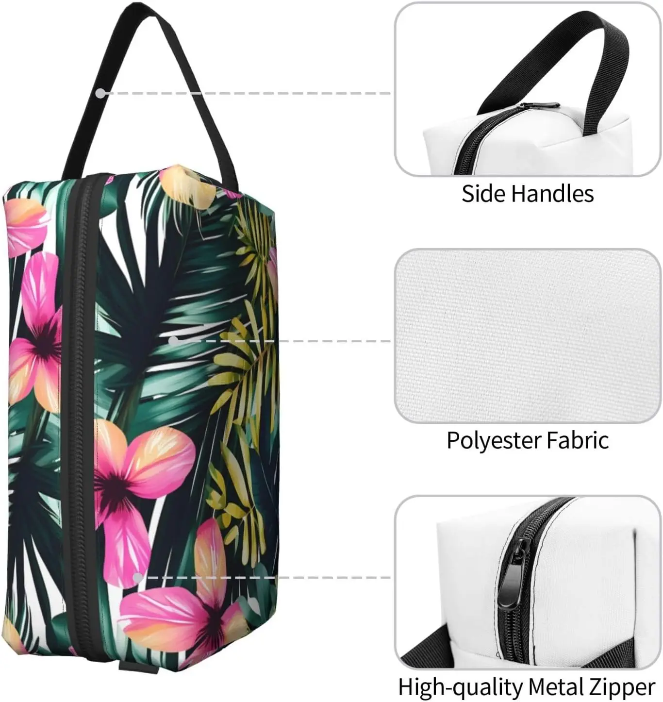 Тропическая летняя Гавайская Цветочная сумка для туалетных принадлежностей с