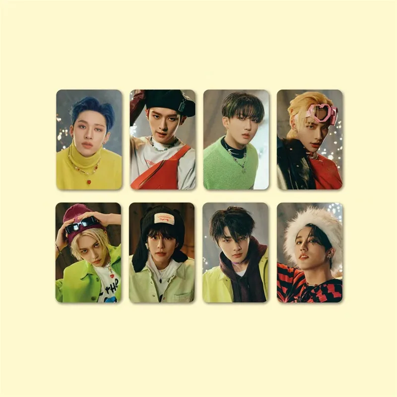 

8pcs/set KPOP Stray Kids Album ODDINARY Photocard Double Sides Card Postcard Bang Chan Hyun-Jin Young-Bok Fans Collection Gift