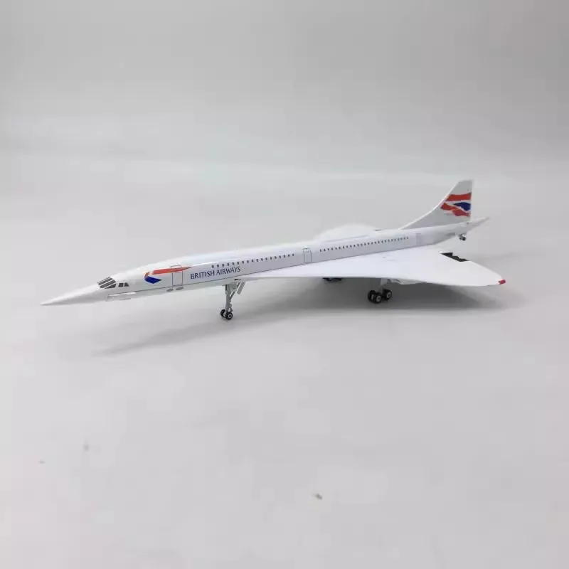Фото Новый масштаб 1:400, 16 см, модель Air British/France Concorde, литой под давлением сплав, самолет Airways Display, коллекция самолетов №2