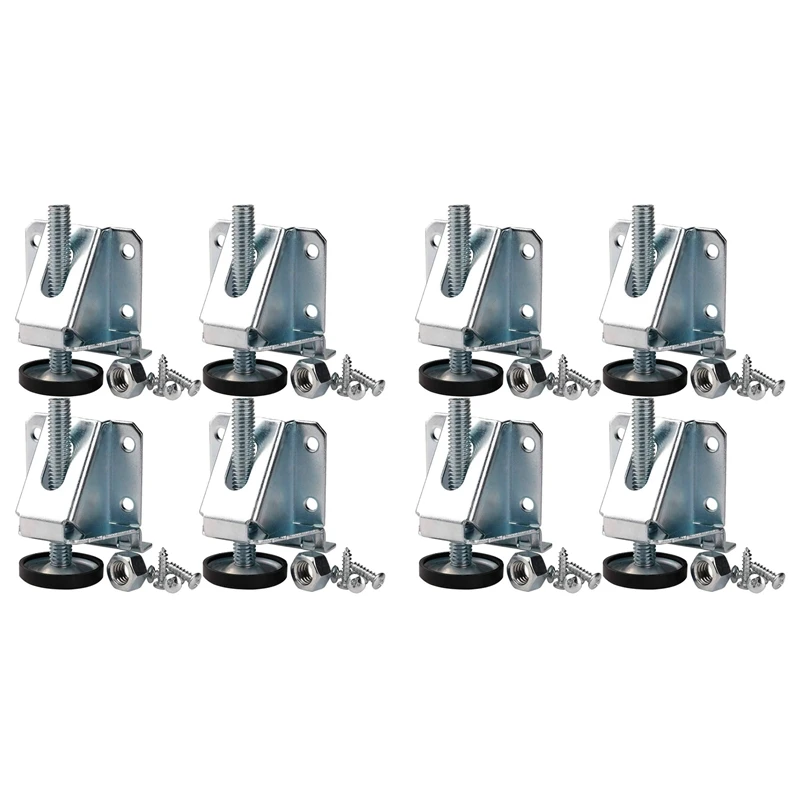 

8X Leveling Feet Heavy Duty Furniture Levelers Adjustable Table Leg Leveler With Lock Nuts