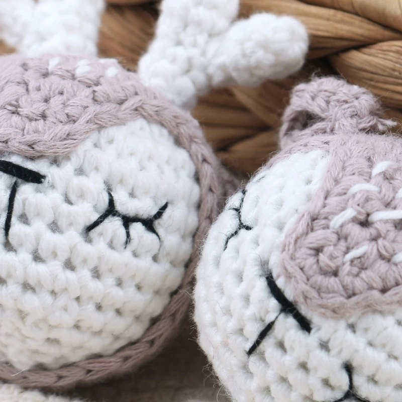 

DIY Crochet Animal Rabbit Pacifier Clip Chain Accessories Baby Teething Soother Handmade Knitting Crib Sensory Toy Gift