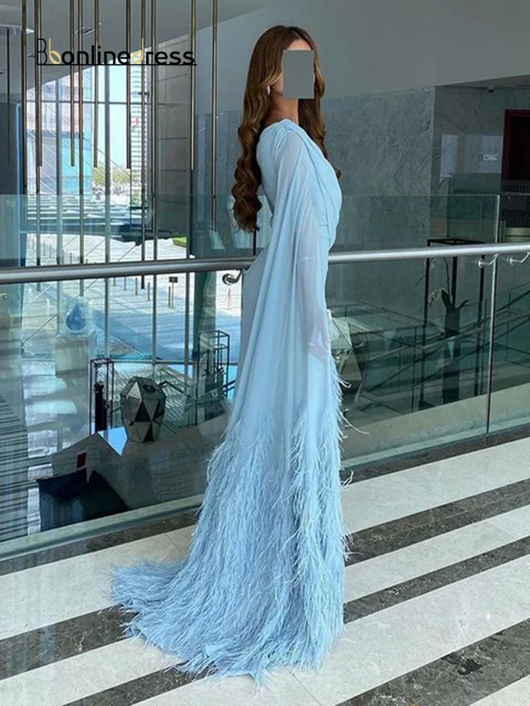Bbonlinedress платье-Русалка для выпускного вечера с перьями женское платье до