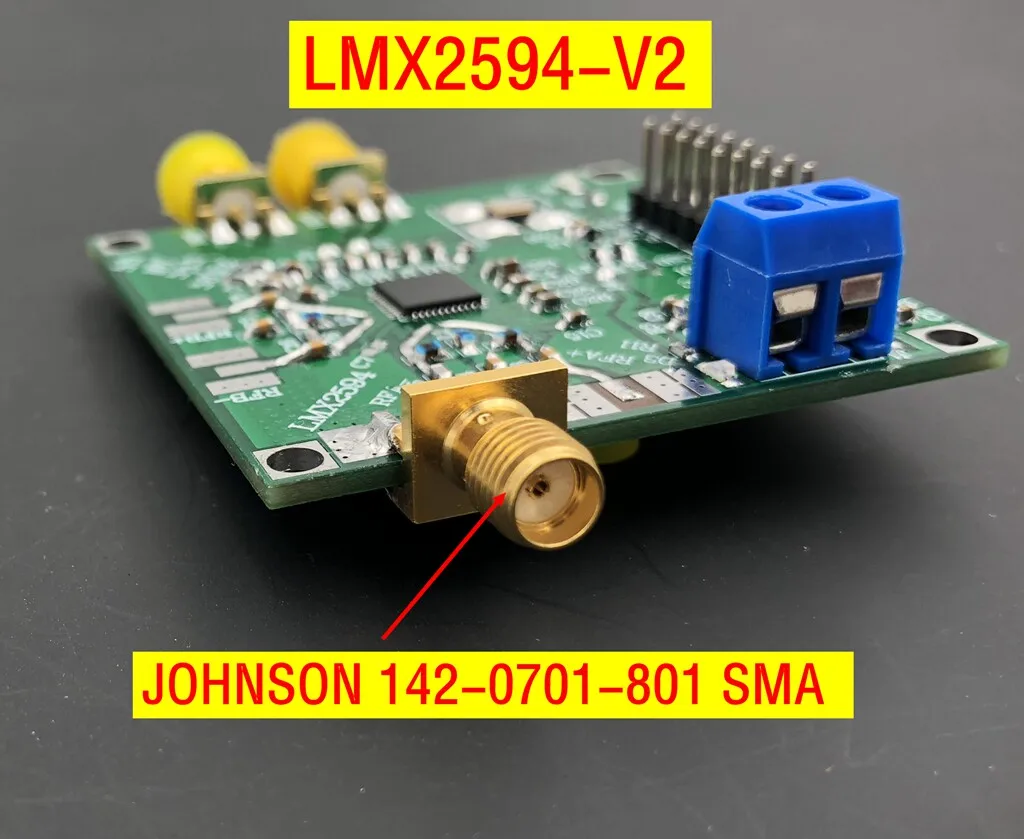 Плата для разработки частотного синтезатора LMX2594, фазовый генератор PLL, источник высокочастотных микроволновых сигналов 10МГц-15ГГц, заводская поставка (art.: 3920da9506e91) - 3920da9506e91
