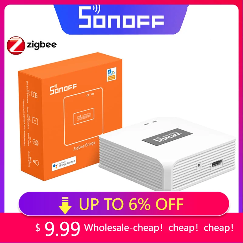 

Смарт-модуль Sonoff Zigbee Bridge, Беспроводной Выключатель с дистанционным управлением через Google Home