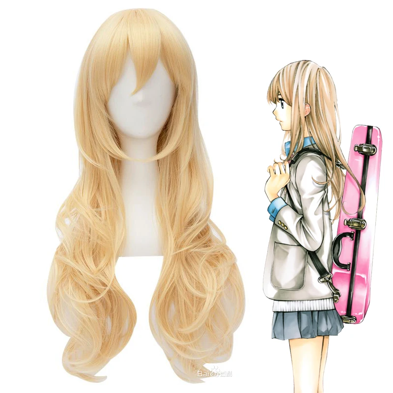 

Парик для косплея Каори из аниме «ваша ложь в апреле», женский длинный синтетический костюм для вечевечерние НКИ на Хэллоуин, ролевых игр, к...