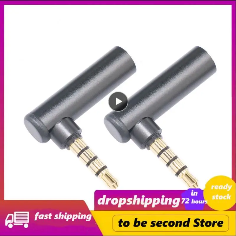 

Aluminum 90 Degree Audio Converter 90 Degree 3.5mm L Shape Audio Adapter Headset With Microphone 3.5 Jack Male To Female Audio