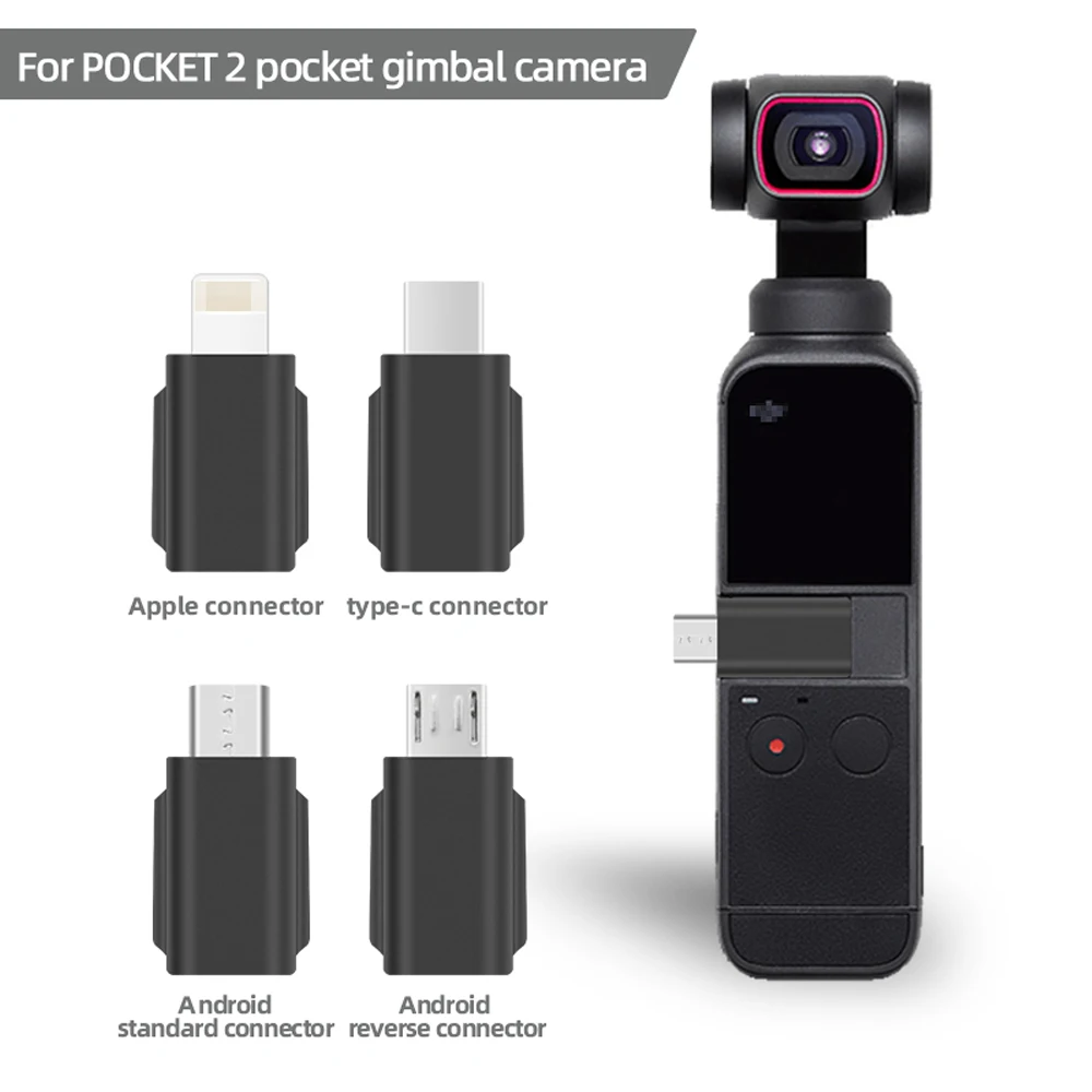 Phone Adapter Connector for DJI Pocket 2 TYPE-C Micro USB Smartphone Adapter Data Interface Handheld Gimbal Camera Accessories