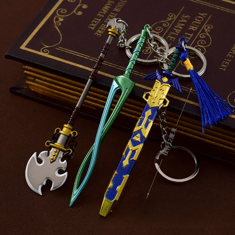 

12cm Fierce Deity Sword Link LoZ Breath of the Wild Tears of the Kingdom Japan Game Peripherals Metal Weapon Model Keychain Toys