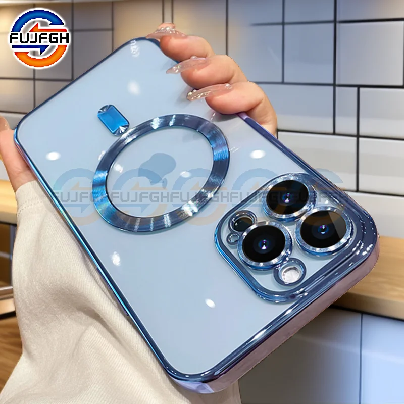 Модный Магнитный чехол с покрытием для Magsafe для беспроводной зарядки iPhone 14 13 12 11 Pro Max 15 Plus X Xs XR, мягкий силиконовый чехол Модный Магнитный чехол с покрытием для Magsafe для беспроводной зарядки iPhone 14 13 12 11 Pro Max 15 Plus X Xs XR, мягкий силиконовый чехол