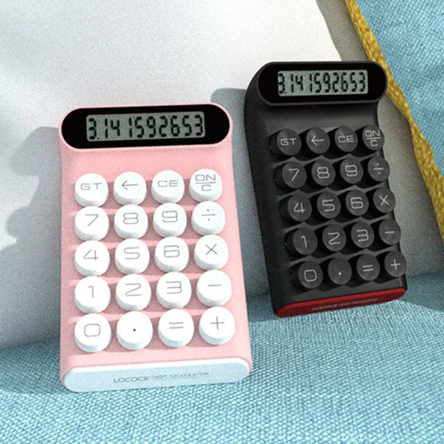 Retro Calculator Dot Mechanical Keyboard Portable Computer 10-digit LCD Display Financial Office Fashion Simple Calculator 1