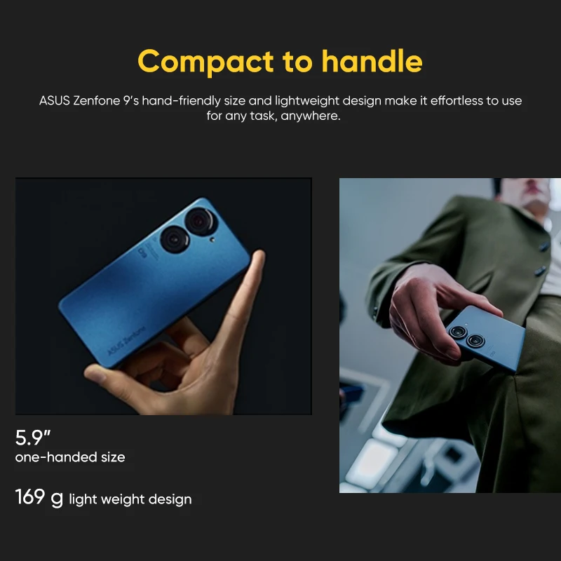 Ceny 2022 ASUS Zenfone 9 5G Smartphone Snapdragon 8 + Gen 1 5.9 ''120Hz Ekran AMOLED 4300mAh 30W Szybkie ładowanie Telefonów Komórkowych NFC