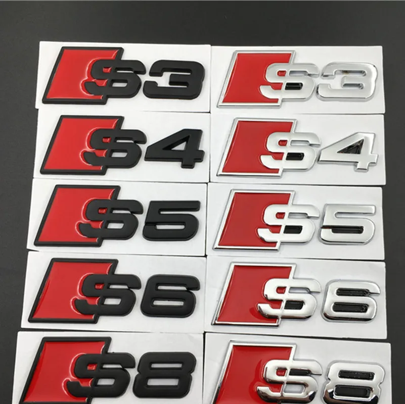 Оригинальная пластиковая наклейка для Audi Sline S3 S4 S5 S6 S7 S8 логотип A3 A4 A5 A6 A7 A8 эмблема