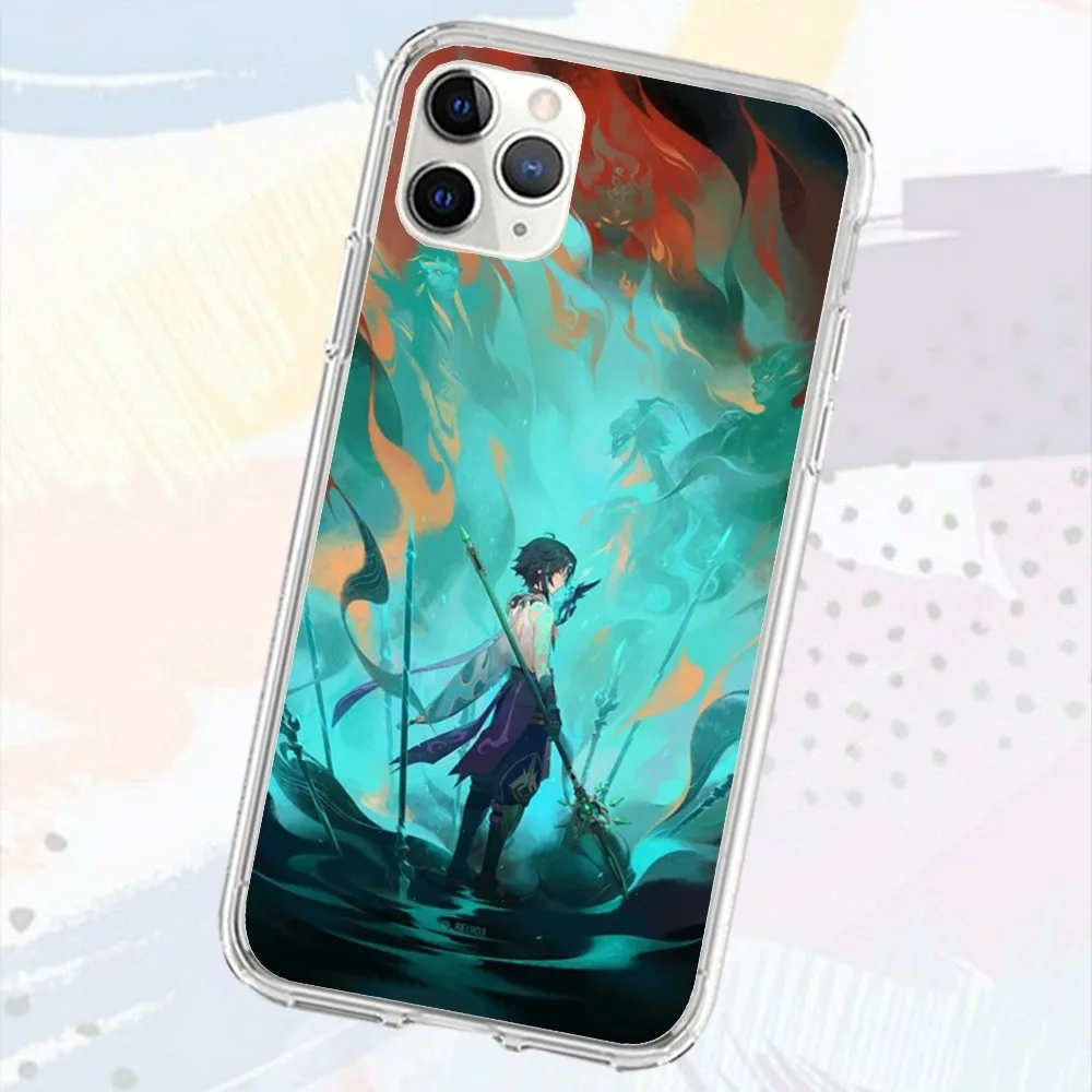 Чехол для телефона G-Genshin I-Lmpact X-Xiao Iphone 16 15 11 13 14 Pro Max 7 8 Plus X Xr Xs Se2020 12 mini прозрачный