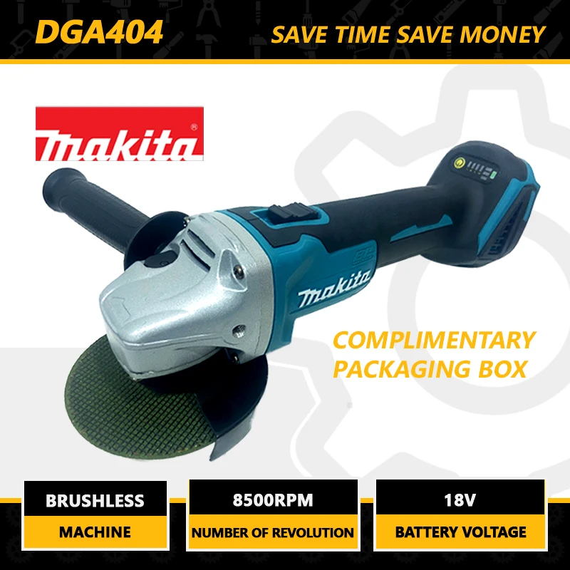 

Makita 18V 125mm DGA404 Grinding Machine Moedor de ângulo Brushless Cordless Angle 앵글 밀러 طاحونة القرن Grinding Cutting Machine