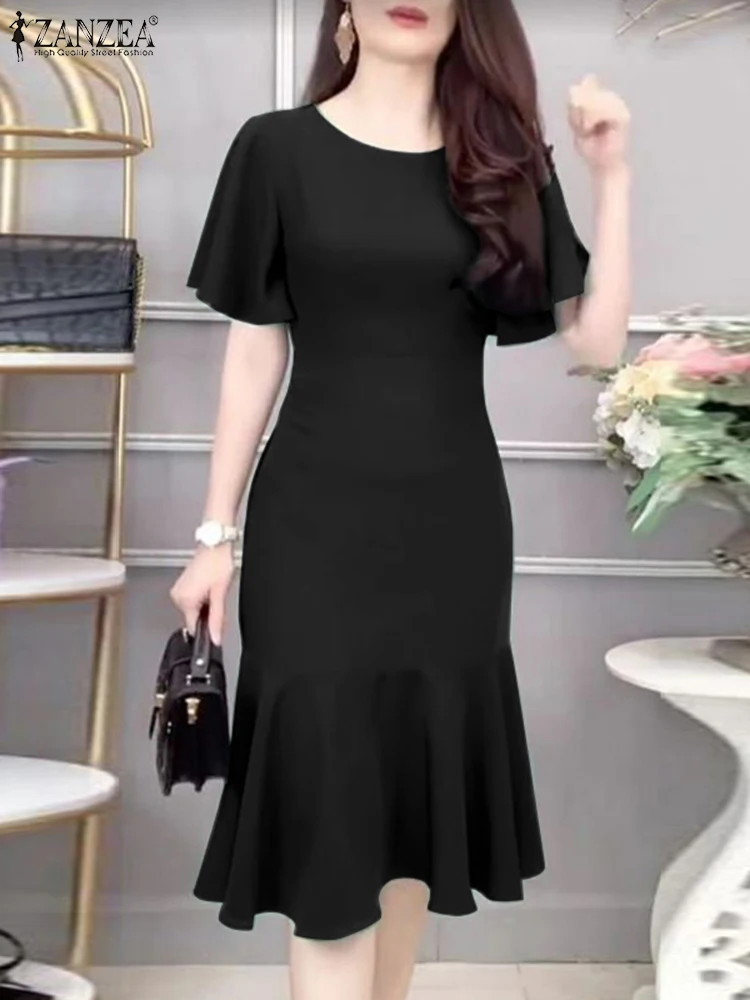 Платье ZANZEA женское в винтажном стиле