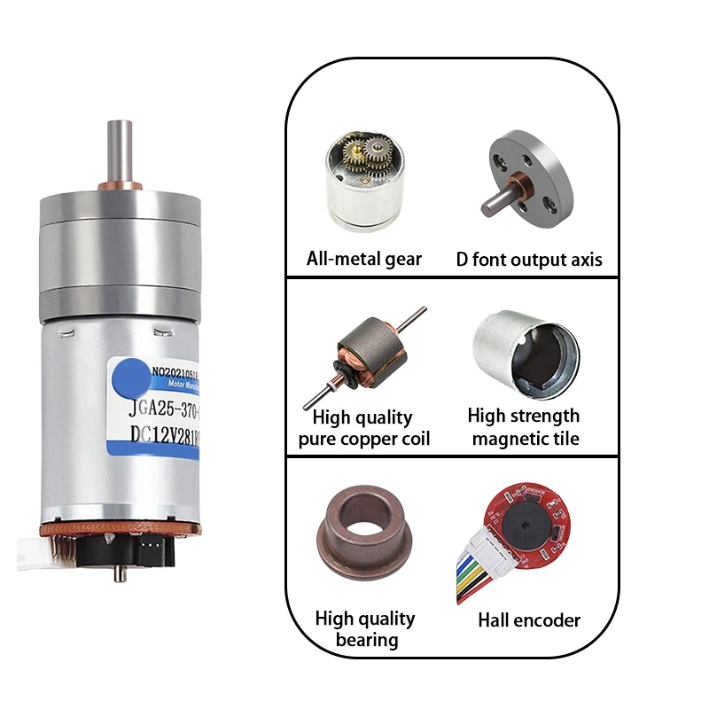 GM25-370 микро редукторный двигатель постоянного тока высокомощный мотор
