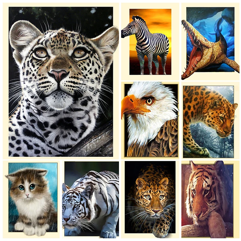 

Алмазная 5D картина «сделай сам», картина с животными, полная картина, тигр, кот, Орел, Алмазная мозаика, алмазная вышивка, наборы для вышивки крестиком, домашний декор